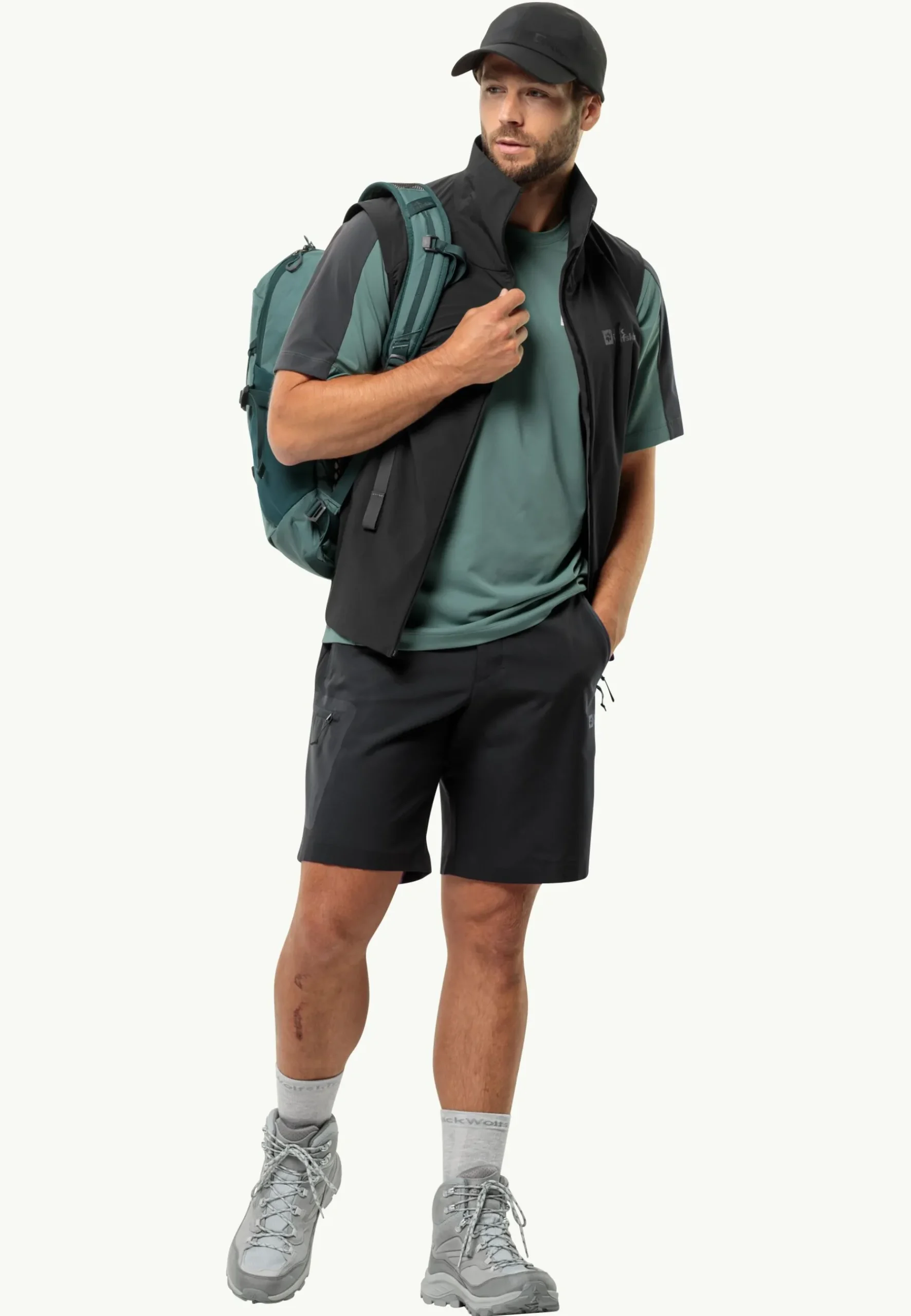 Jack Wolfskin Active Track Shorts M|Heren Lifestyle|Wandelen
