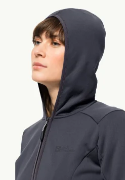 Jack Wolfskin Baiselberg Hooded Fz W|DAMES Lifestyle|Wandelen