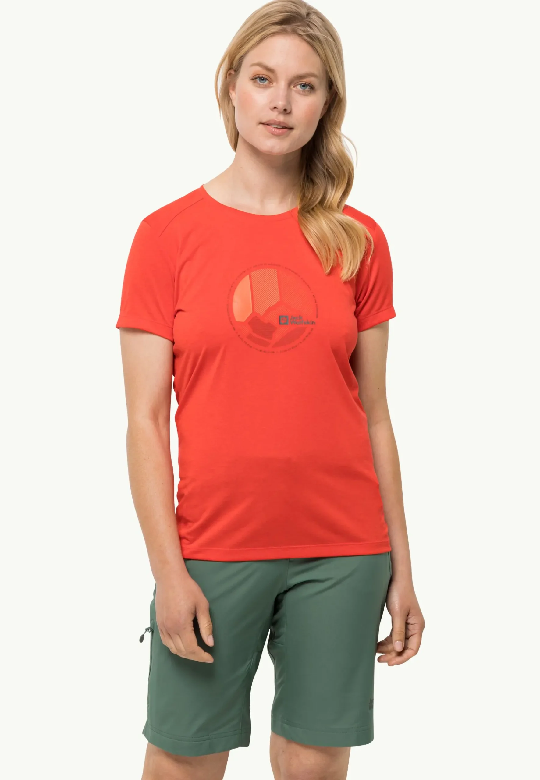 Jack Wolfskin Crosstrail Graphic T W|DAMES Wandelen|Functionele Shirts