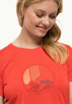 Jack Wolfskin Crosstrail Graphic T W|DAMES Wandelen|Functionele Shirts
