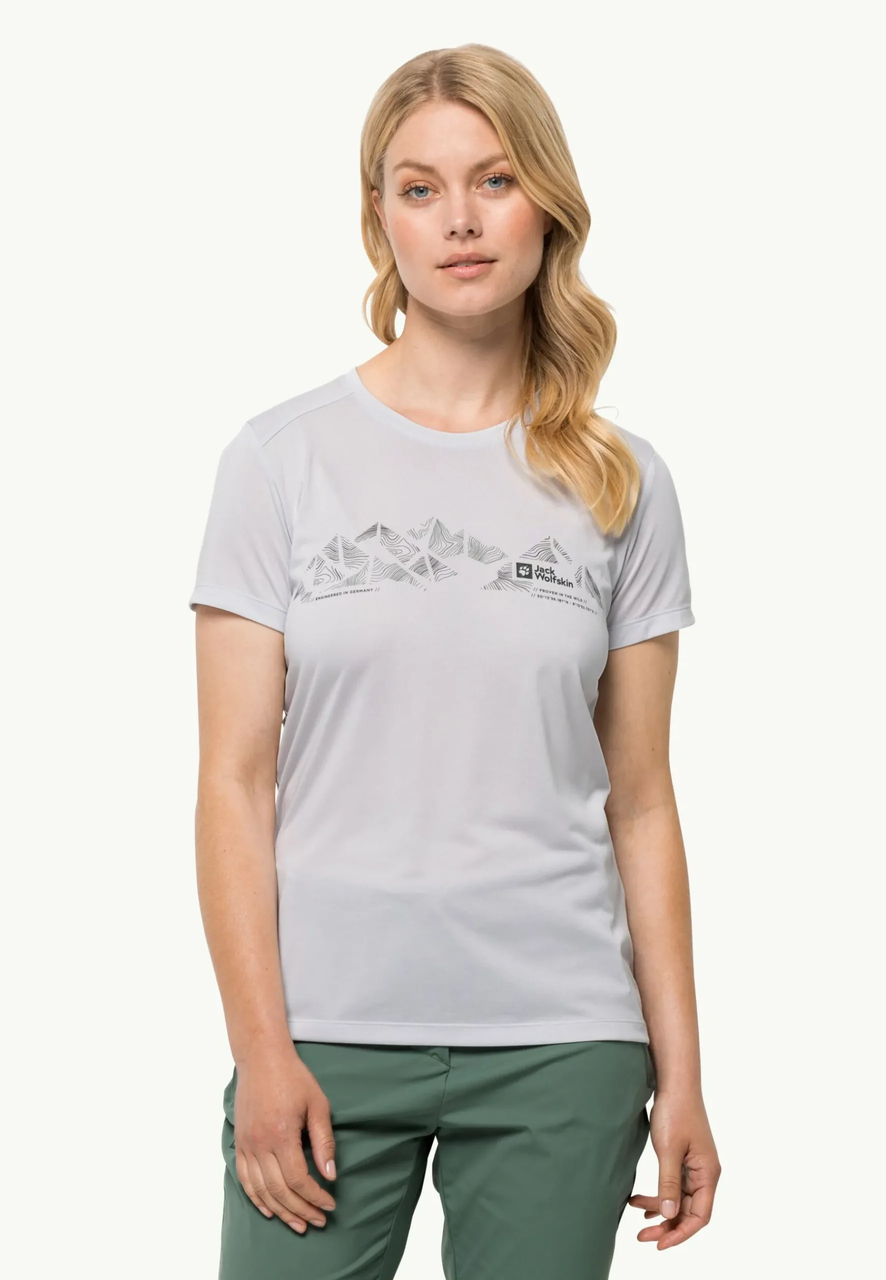 Jack Wolfskin Crosstrail Graphic T W|DAMES Wandelen|Functionele Shirts