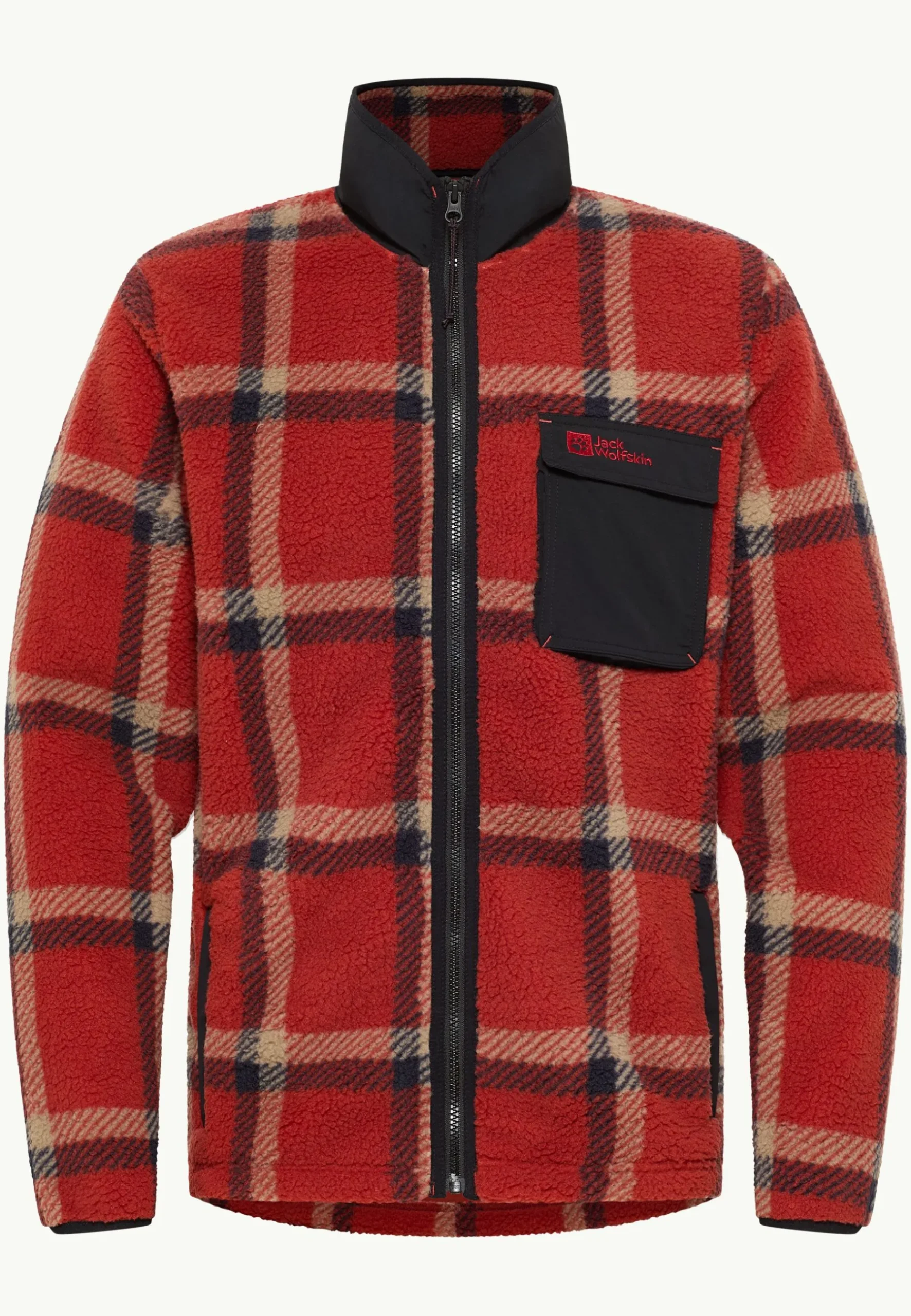 Jack Wolfskin Felslicht Check Jkt M|Heren Fleece|Hoodies & Pullovers