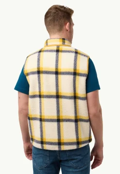 Jack Wolfskin Felslicht Check Vest M|Heren Fleece|Hoodies & Pullovers