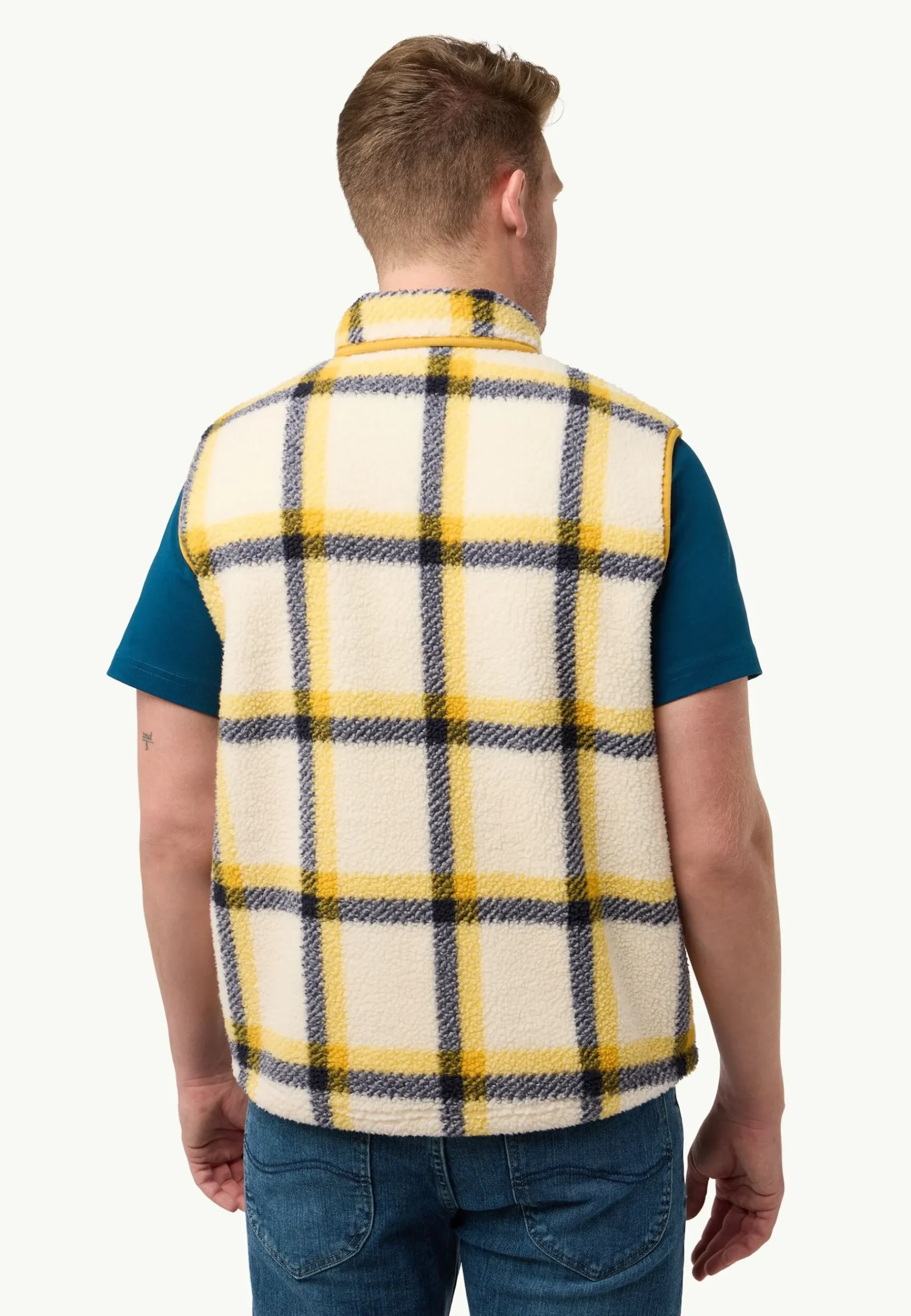 Jack Wolfskin Felslicht Check Vest M|Heren Fleece|Hoodies & Pullovers