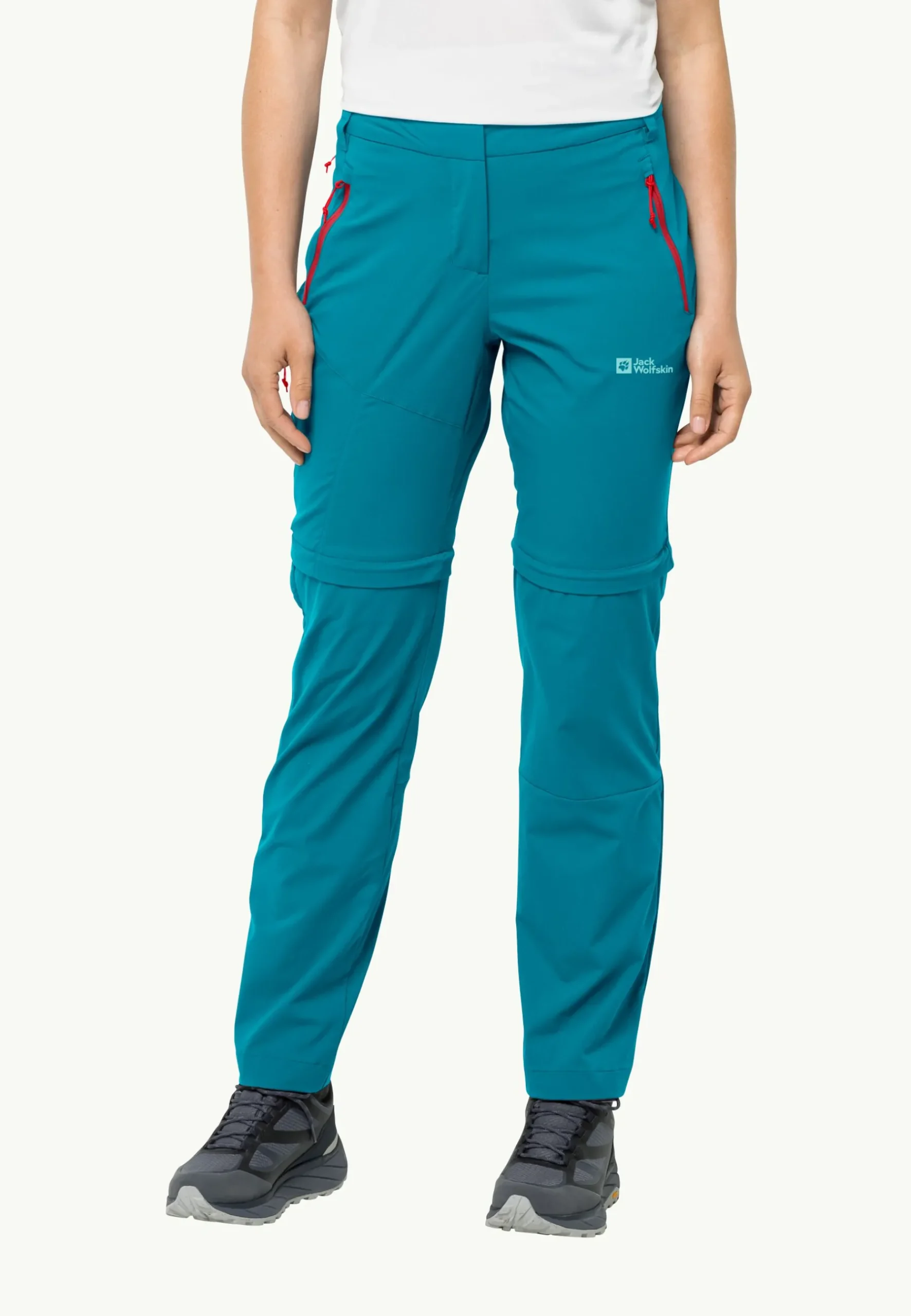 Jack Wolfskin Glastal Zip Away Pants W|DAMES Wandelen|Softshellbroeken
