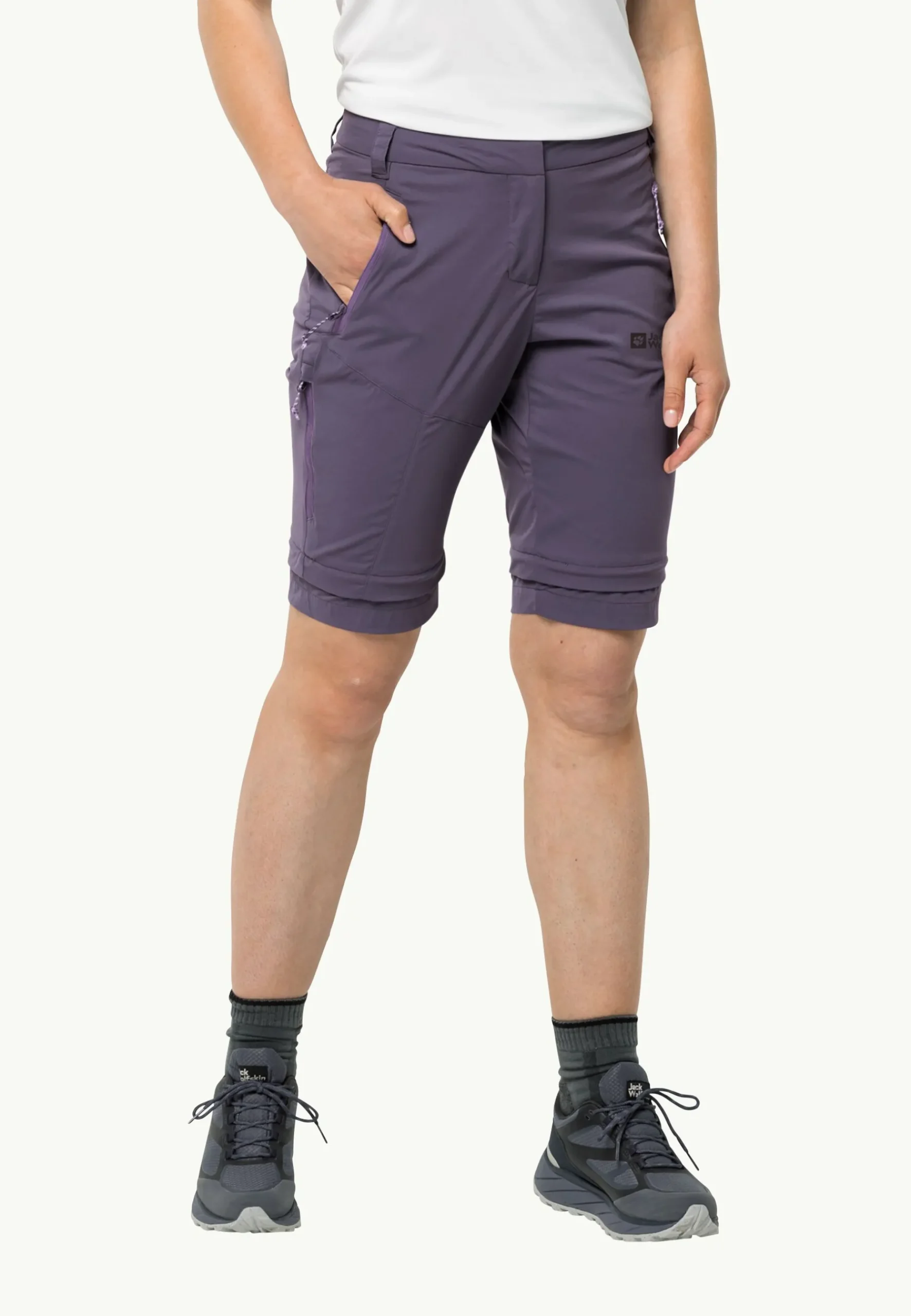 Jack Wolfskin Glastal Zip Away Pants W|DAMES Wandelen|Softshellbroeken