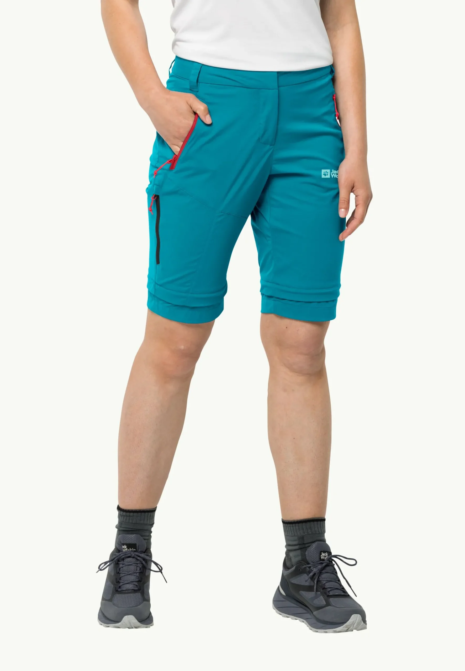 Jack Wolfskin Glastal Zip Away Pants W|DAMES Wandelen|Softshellbroeken
