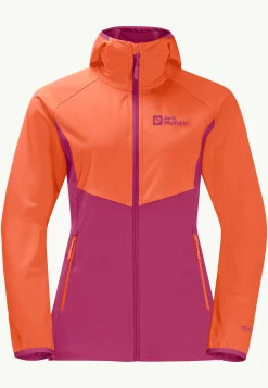 Jack Wolfskin Go Hike Softshell W|DAMES Wandelen|Voor- En Najaarsjacks/-Jassen