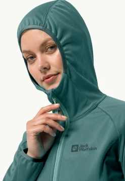 Jack Wolfskin Go Hike Softshell W|DAMES Wandelen|Voor- En Najaarsjacks/-Jassen