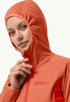 Jack Wolfskin Go Hike Softshell W|DAMES Wandelen|Voor- En Najaarsjacks/-Jassen