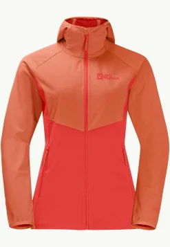Jack Wolfskin Go Hike Softshell W|DAMES Wandelen|Voor- En Najaarsjacks/-Jassen