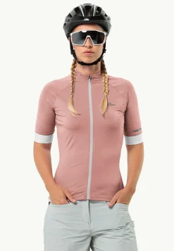 Jack Wolfskin Gravex Fz S|s W|DAMES Fietsen|Functionele Shirts