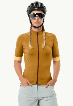 Jack Wolfskin Gravex Fz S|s W|DAMES Fietsen|Functionele Shirts