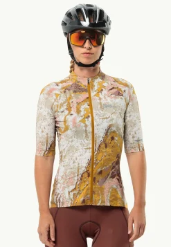 Jack Wolfskin Gravex Printed Fz S|s W|DAMES Functionele Shirts|T-Shirts & Longsleeves