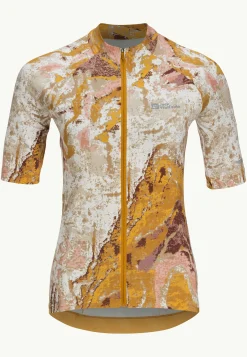 Jack Wolfskin Gravex Printed Fz S|s W|DAMES Functionele Shirts|T-Shirts & Longsleeves