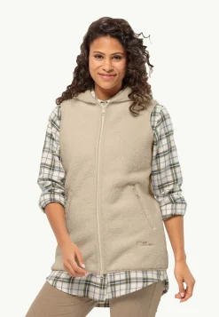Jack Wolfskin High Curl Long Vest W|DAMES Lifestyle|Voor- En Najaarsjacks/-Jassen