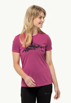 Jack Wolfskin Hiking S/s T W|DAMES Wandelen|Functionele Shirts