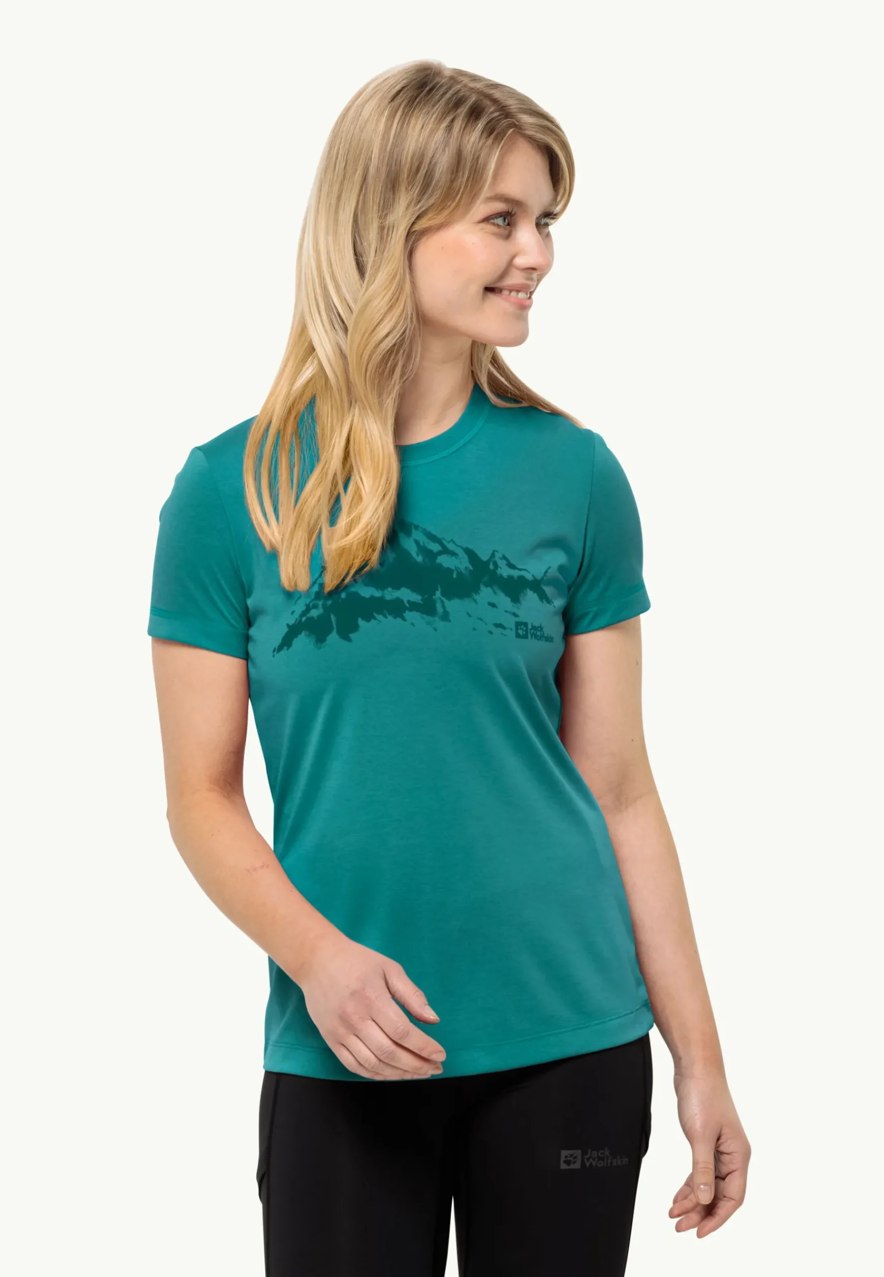 Jack Wolfskin Hiking S/s T W|DAMES Wandelen|Functionele Shirts