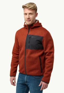 Jack Wolfskin Kaminfeuer Hooded Jkt M|Heren Fleece|Hoodies & Pullovers