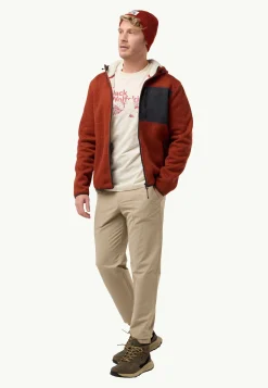 Jack Wolfskin Kaminfeuer Hooded Jkt M|Heren Fleece|Hoodies & Pullovers