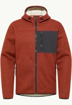 Jack Wolfskin Kaminfeuer Hooded Jkt M|Heren Fleece|Hoodies & Pullovers