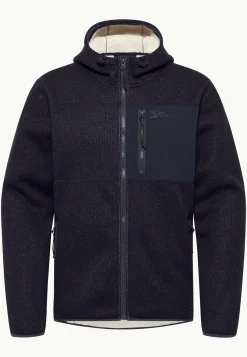 Jack Wolfskin Kaminfeuer Hooded Jkt M|Heren Fleece|Hoodies & Pullovers