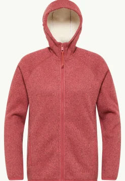 Jack Wolfskin Kaminfeuer Hooded Jkt W|DAMES Voor- En Najaarsjacks/-Jassen|Fleece