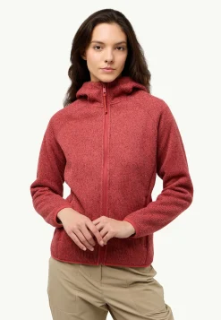 Jack Wolfskin Kaminfeuer Hooded Jkt W|DAMES Voor- En Najaarsjacks/-Jassen|Fleece