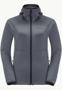 Jack Wolfskin Kolbenberg Hooded Fz W|DAMES Wandelen|Voor- En Najaarsjacks/-Jassen