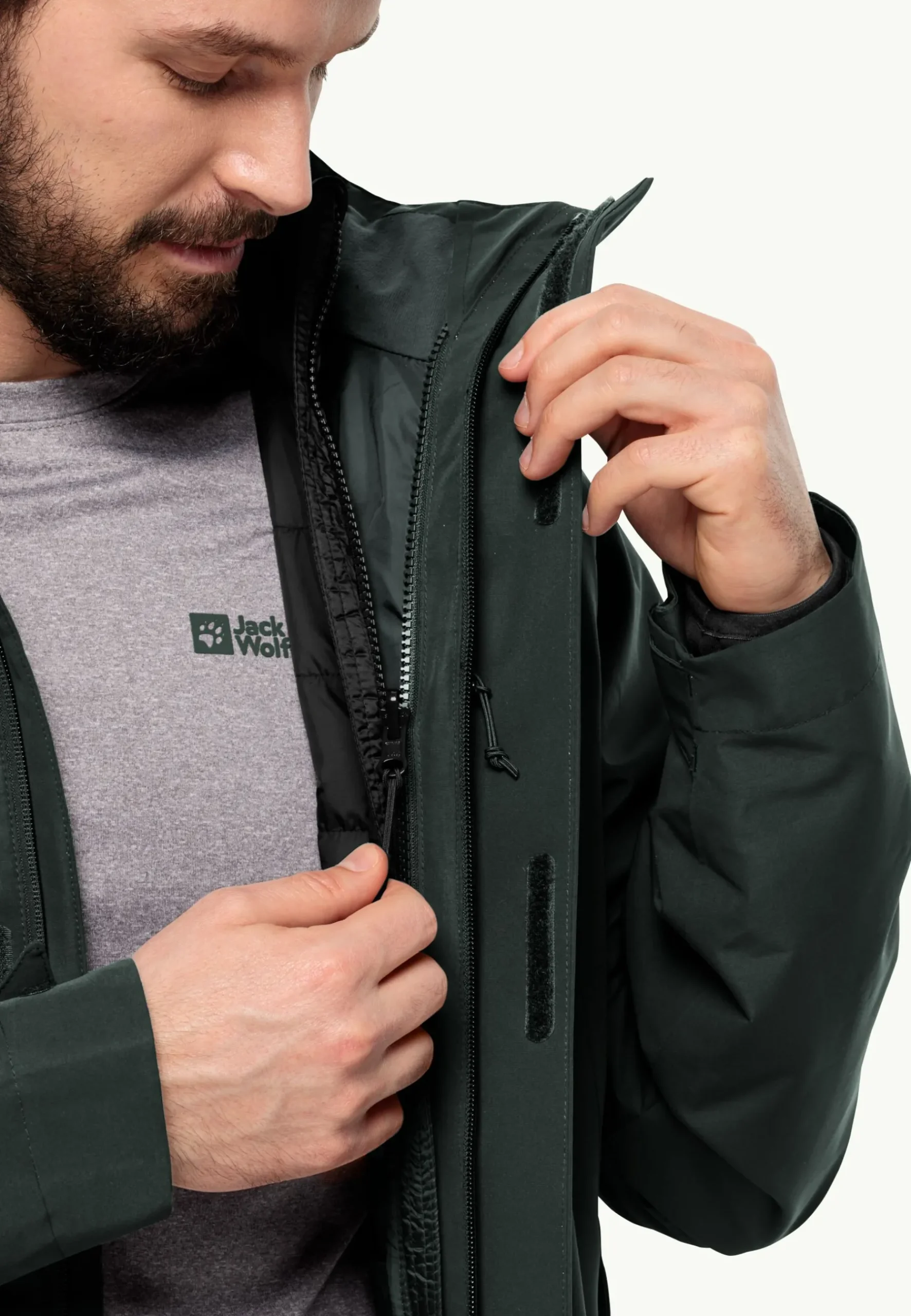 Jack Wolfskin Luntal 3in1 Jkt M|Heren Wandelen|Voor- En Najaarsjacks/-Jassen