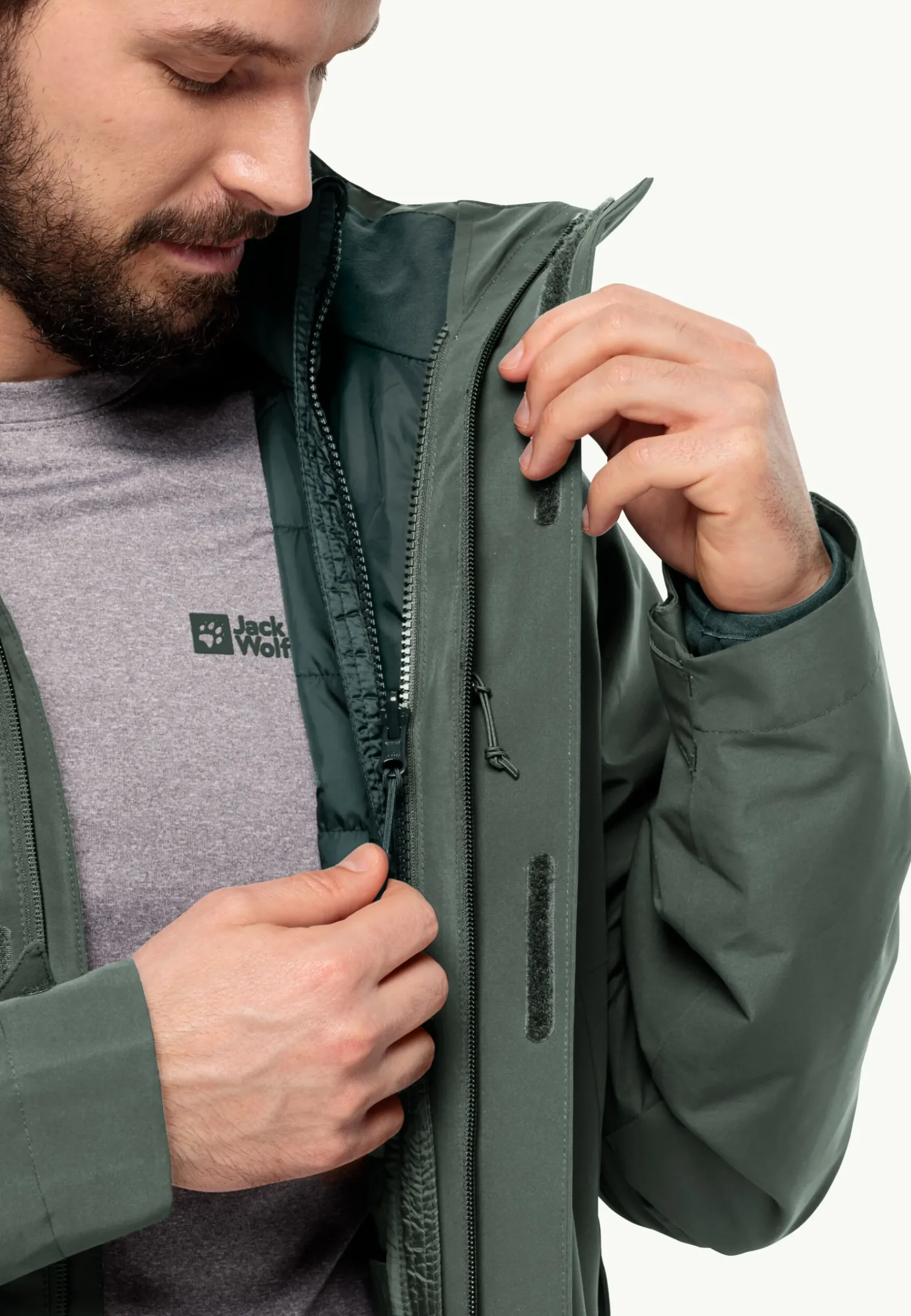 Jack Wolfskin Luntal 3in1 Jkt M|Heren Wandelen|Voor- En Najaarsjacks/-Jassen