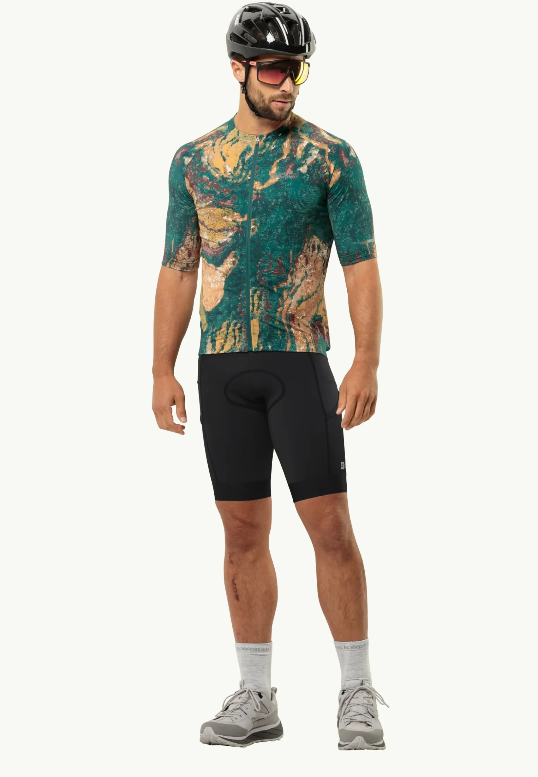 Jack Wolfskin Morobbia Bib Shorts M|Heren Shorts|Fietsbroeken