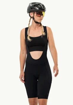 Jack Wolfskin Morobbia Bib Shorts W|DAMES Fietsen|Rokken & Shorts