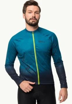 Jack Wolfskin Morobbia Fz L/s Print M|Heren Fietsen|Functionele Shirts