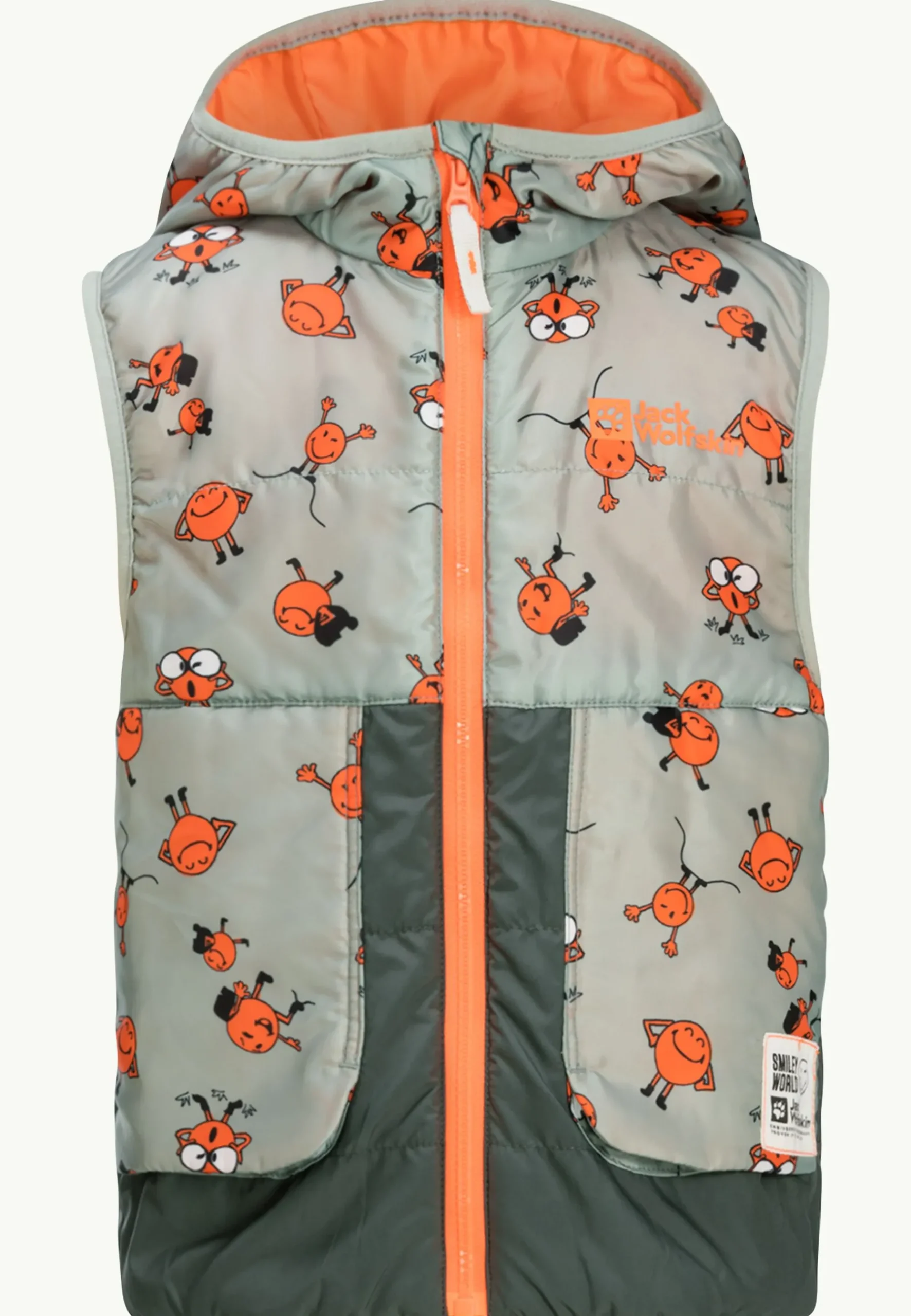 Jack Wolfskin Smileyworld Aop Vest K|Kinderen Voor- En Najaarsjacks/-Jassen|Fleece