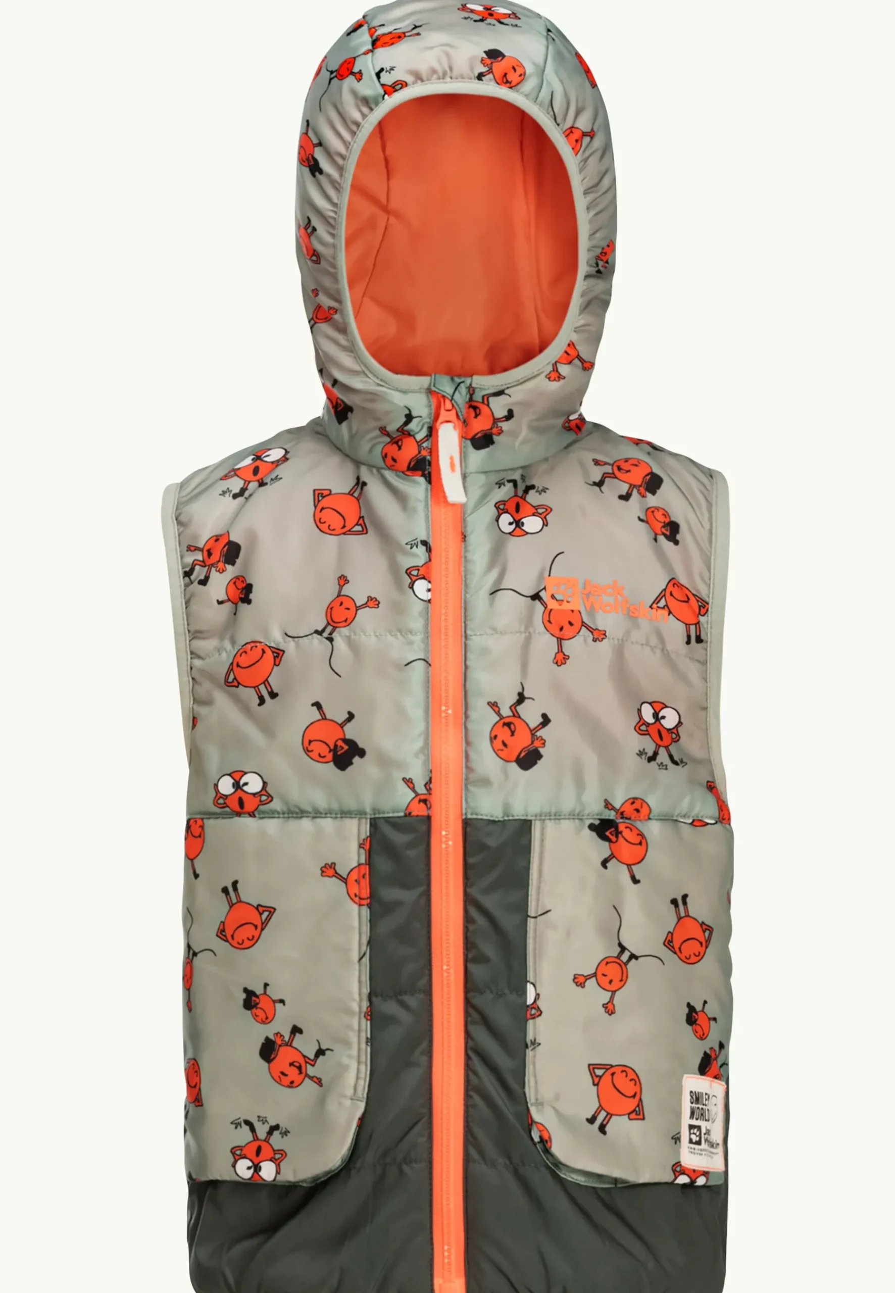 Jack Wolfskin Smileyworld Aop Vest K|Kinderen Voor- En Najaarsjacks/-Jassen|Fleece