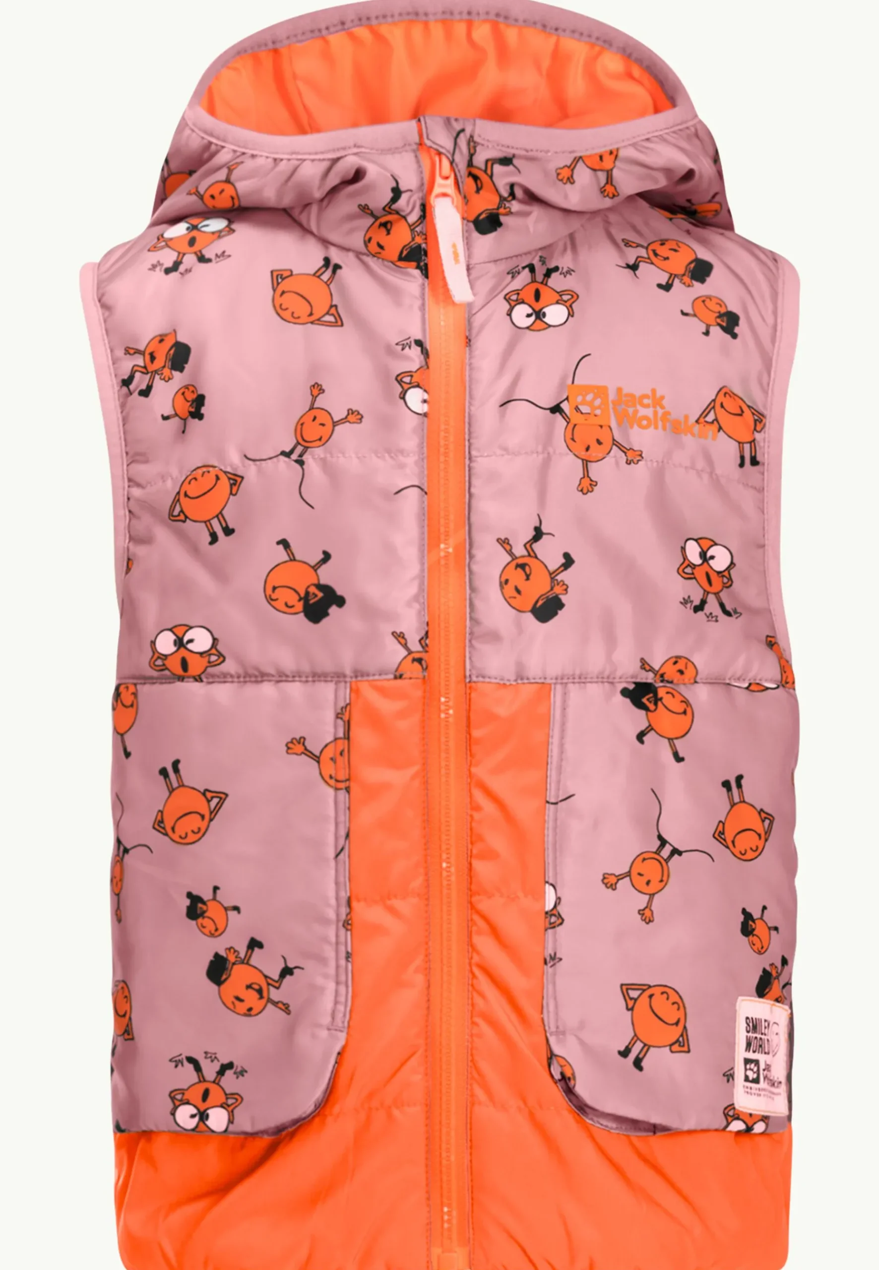 Jack Wolfskin Smileyworld Aop Vest K|Kinderen Voor- En Najaarsjacks/-Jassen|Fleece